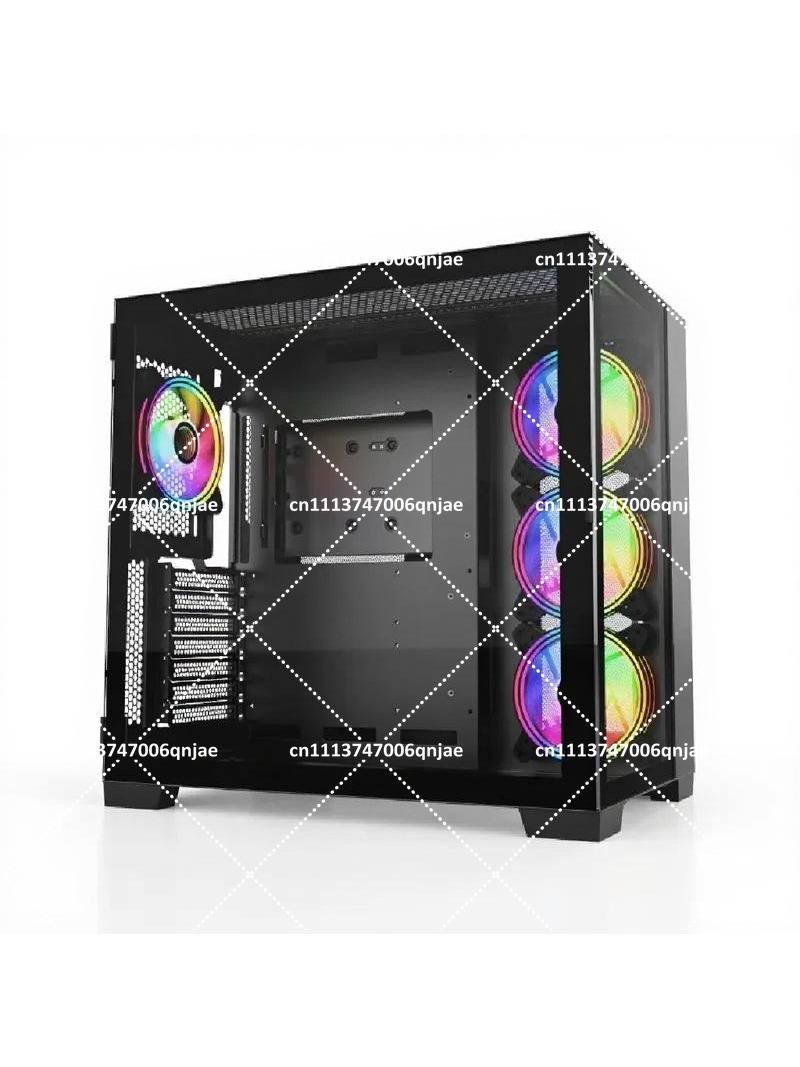 Atx Case - SAMA 360mmラジエーターガラスフロントPCケースタワーATX Micro ATX Mini ITX強化ガラスゲーミングコンピューターケース