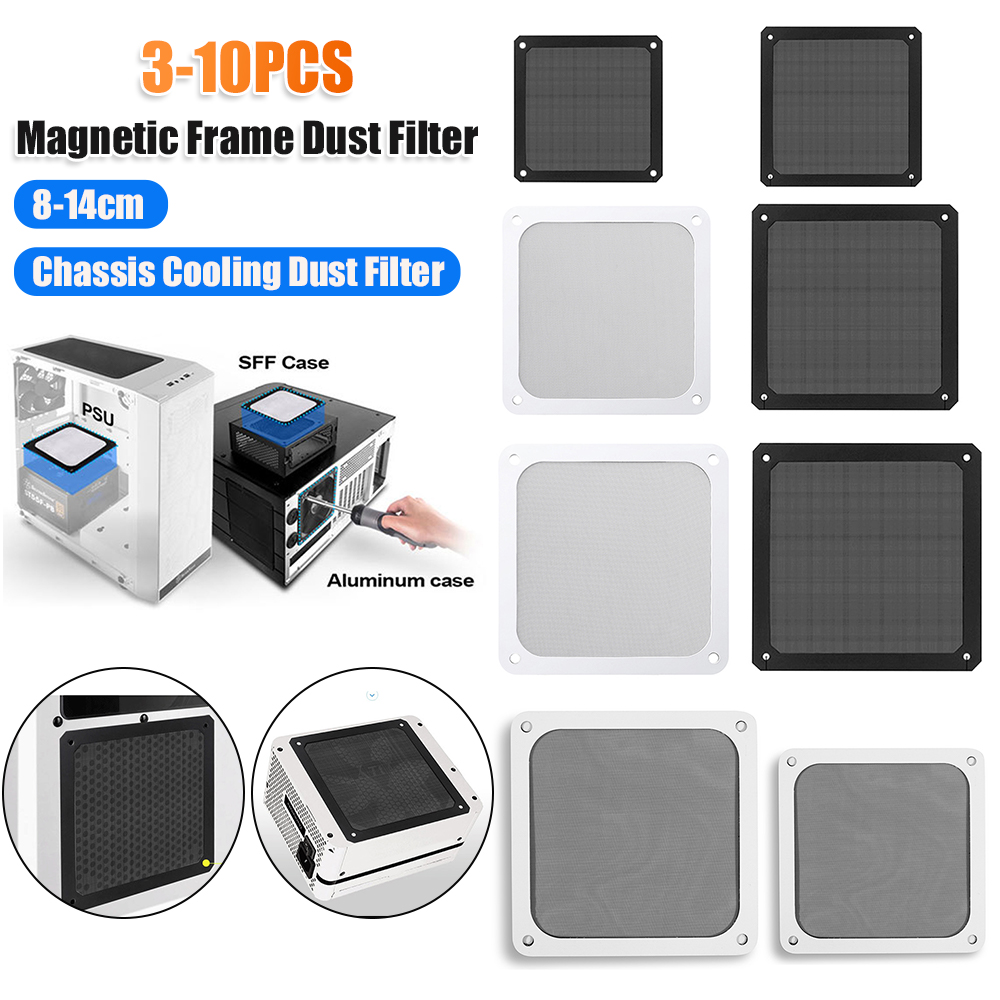 8-14cm PCコンピューターケース冷却ファン磁気ダストフ - Dust Filter Pc のレビューと価格