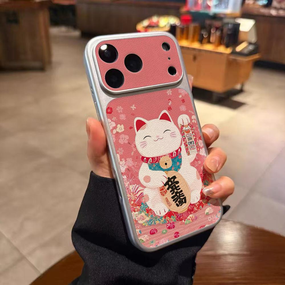 日本の桜柄招き猫スマホケース、幸運をもたらす可愛い耐衝撃ソフ - Computer Case のレビューと価格