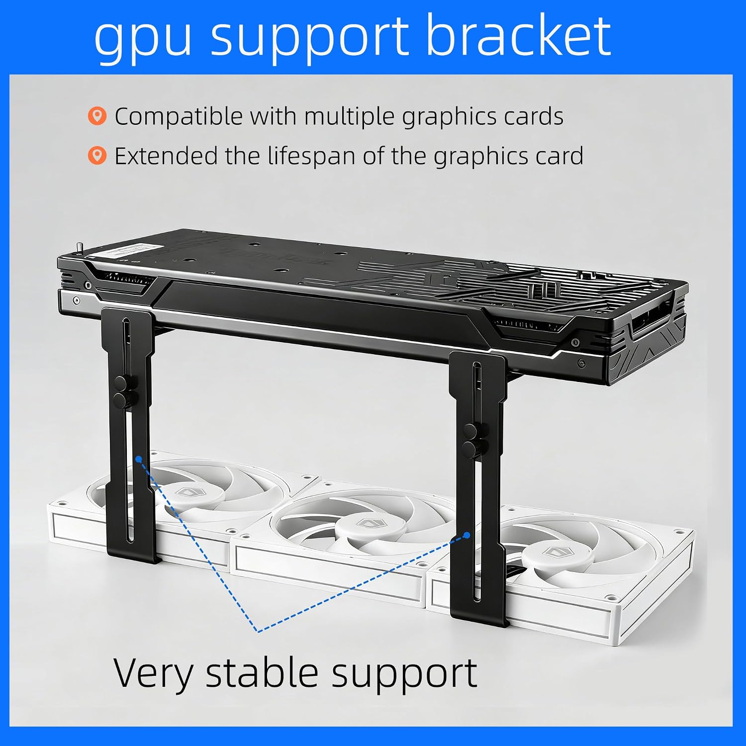 GPUHOLD グラフィックカードホルダー。調整可能なビデオ - Atx Case のレビューと価格