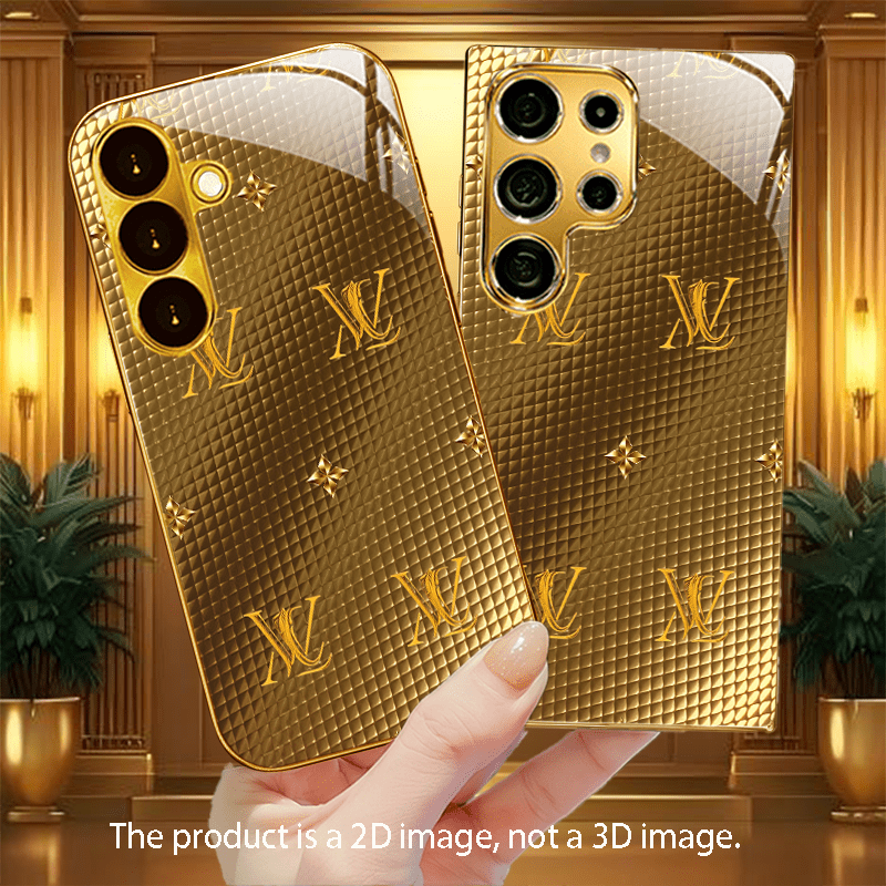 金色の景観模様が施されたビジネス向け電気メッキゴールドの携帯 - Computer Case のレビューと価格
